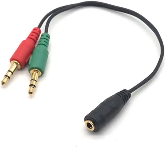 Alt view image 6 of 6 - Weastlinks 2PCS 3.5mm Y Splitter 2 Jack Male to 1 Female Headphone Mic Audio Adapter Cable 3.5mm Female to 2 Male Extension Cable