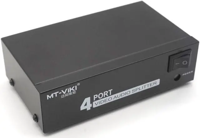 Alt view image 3 of 7 - Weastlinks 4 Port For AV Video Audio Splitter 1x4 One In Four Out RCA Splitter One For Four For AV Metal Shell