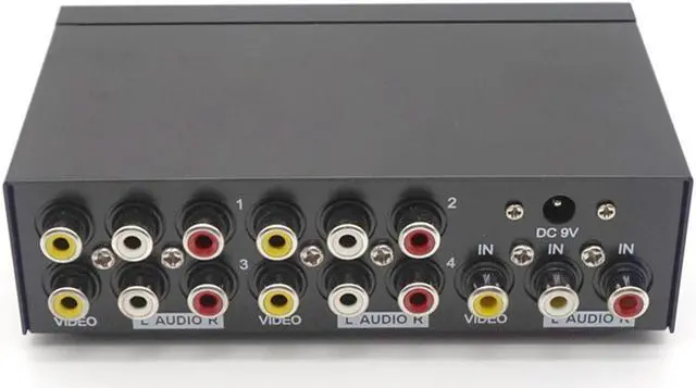 Alt view image 6 of 7 - Weastlinks 4 Port For AV Video Audio Splitter 1x4 One In Four Out RCA Splitter One For Four For AV Metal Shell