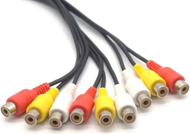Alt view image 4 of 7 - Weastlinks Audio Video Connect Cables AV Lotus Head 3 Male To 9 Female Line DVD Set-top Box Connected To TV RCA Video Cable Split Line