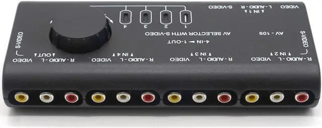 Alt view image 3 of 7 - Weastlinks AV Audio Video Signal Switcher 4 Input 1 Output Switch Video System