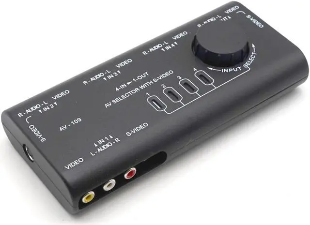 Alt view image 2 of 7 - Weastlinks AV Audio Video Signal Switcher 4 Input 1 Output Switch Video System