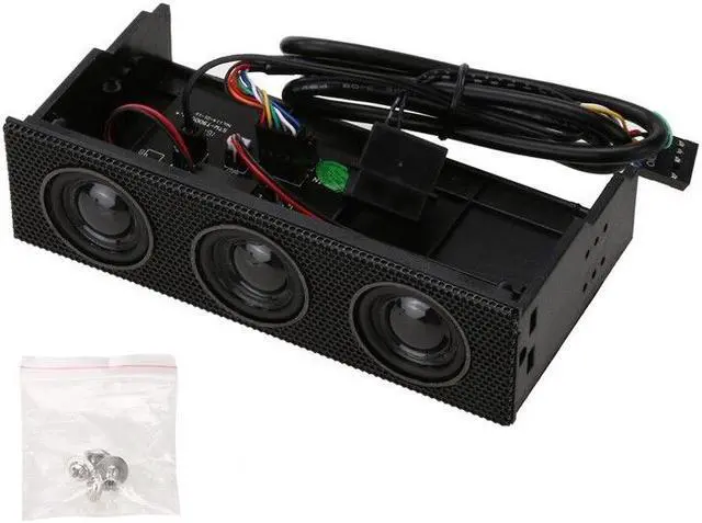 Alt view image 6 of 8 - Weastlinks 5.25" Stereo Surround Speaker PC Front Panel Computer Case Built-in Mic Music Loudspeakers STW-9005