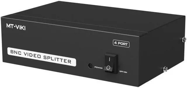 Alt view image 3 of 7 - Weastlinks 4 ports BNC video splitter 1 in 4 out security surveillance camera HD analog video splitter with power MT-104BC