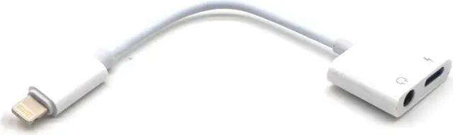 Alt view image 2 of 7 - Weastlinks Lightning to 3.5mm Headphone Jack Audio Cable 2 in 1 Splitter Earphone Aux Adapter Converter