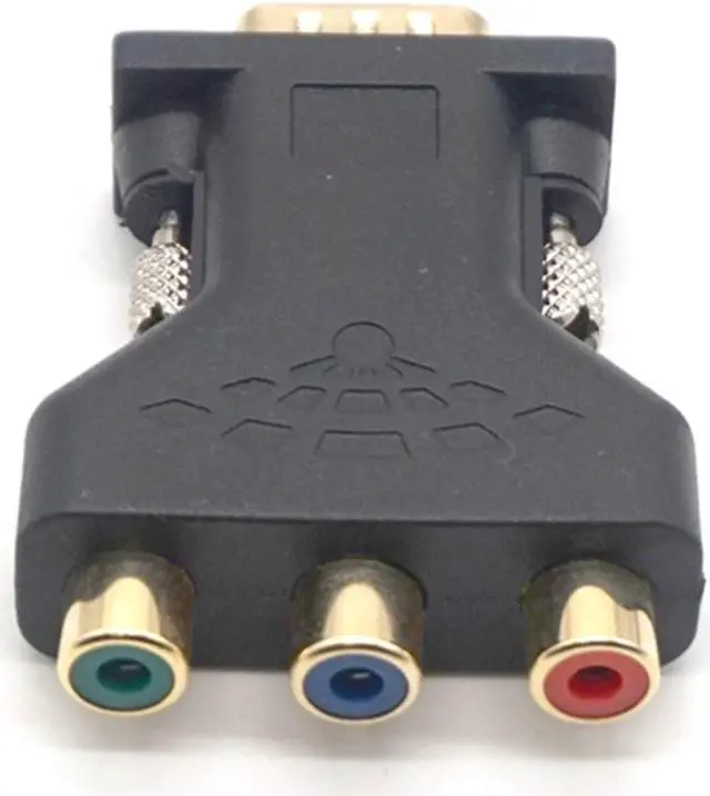 Alt view image 7 of 7 - Weastlinks RCA VGA Connecter Converter 3 RCA RGB Video Female To HD 15-Pin VGA Style Component Video Jack Adapter Plug