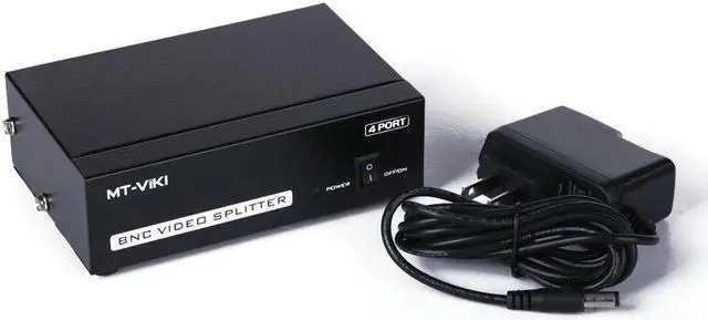Alt view image 7 of 7 - Weastlinks 4 ports BNC video splitter 1 in 4 out security surveillance camera HD analog video splitter with power MT-104BC