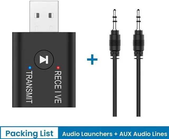 Alt view image 7 of 7 - Weastlinks Wireless Bluetooth 5.0 2 In 1 Bluetooth Receiver Transmitter HIFI Stereo 3.5mm Audio Adapter For Car TV Notebook Headset