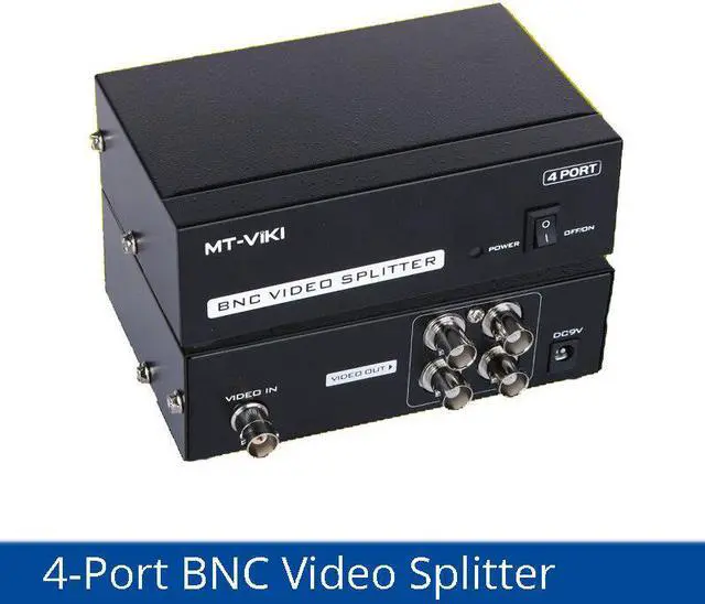 Main image of Weastlinks 4 ports BNC video splitter 1 in 4 out security surveillance camera HD analog video splitter with power MT-104BC