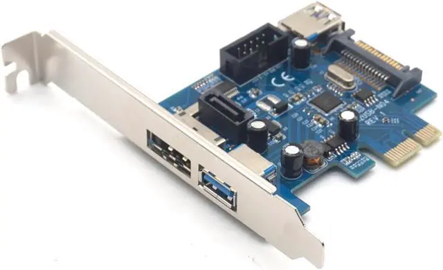 Main image of Weastlinks PCI express to 2 ports USB3.0 + Power eSATA Converter Card with 9pin USB + 15pin SATA Power Socket