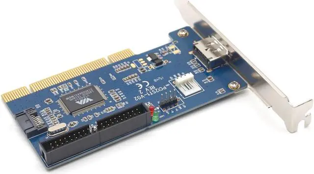 Alt view image 6 of 7 - Weastlinks PCI to Power eSATA card internal SATA+IDE hybrid card RAID 40pin pci to Power eSATA
