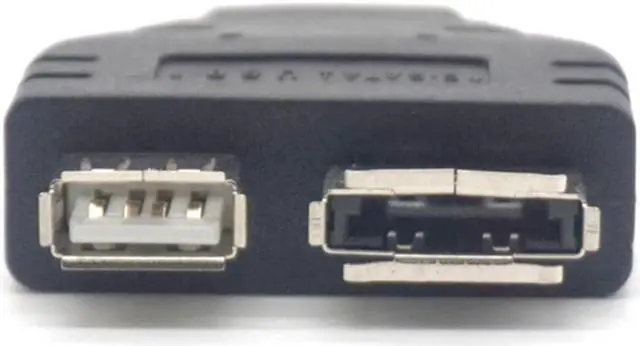 Alt view image 4 of 7 - Weastlinks Power ESATA to USB + ESATA Data Transfer Combo Male to USB Interface 2.0 eSATA Female Adapter