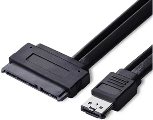 Alt view image 2 of 5 - Weastlinks Dual Power eSATA USB 12V 5V Combo to 22Pin SATA USB Hard Disk Cable 22Pin SATA is (7pin+15Pin) Power Over eSATA connector