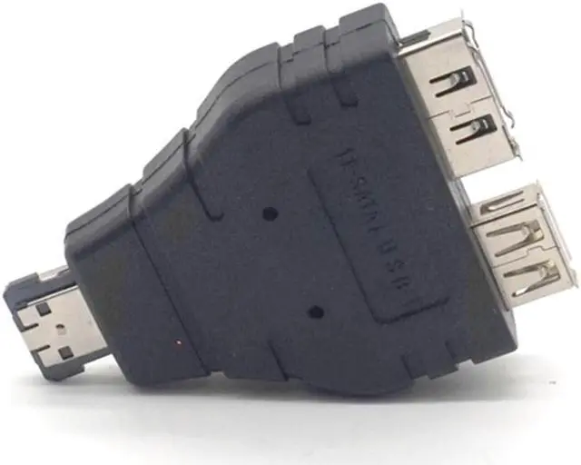 Alt view image 7 of 7 - Weastlinks Power ESATA to USB + ESATA Data Transfer Combo Male to USB Interface 2.0 eSATA Female Adapter