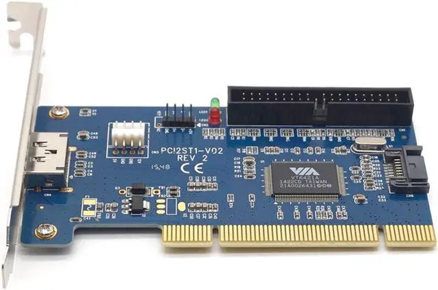 Alt view image 2 of 7 - Weastlinks PCI to Power eSATA card internal SATA+IDE hybrid card RAID 40pin pci to Power eSATA