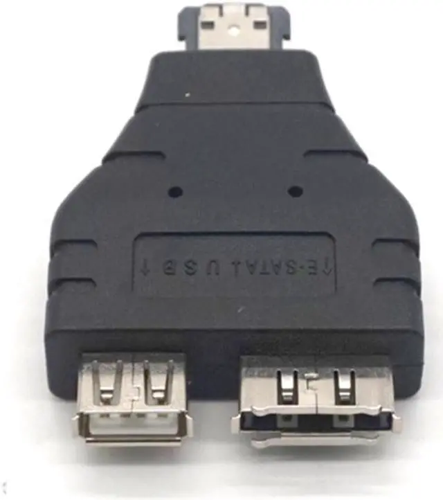 Alt view image 2 of 7 - Weastlinks Power ESATA to USB + ESATA Data Transfer Combo Male to USB Interface 2.0 eSATA Female Adapter