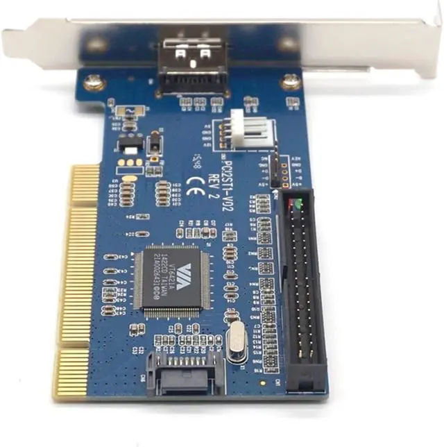 Alt view image 4 of 7 - Weastlinks PCI to Power eSATA card internal SATA+IDE hybrid card RAID 40pin pci to Power eSATA