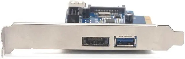 Alt view image 3 of 7 - Weastlinks PCI express to 2 ports USB3.0 + Power eSATA Converter Card with 9pin USB + 15pin SATA Power Socket