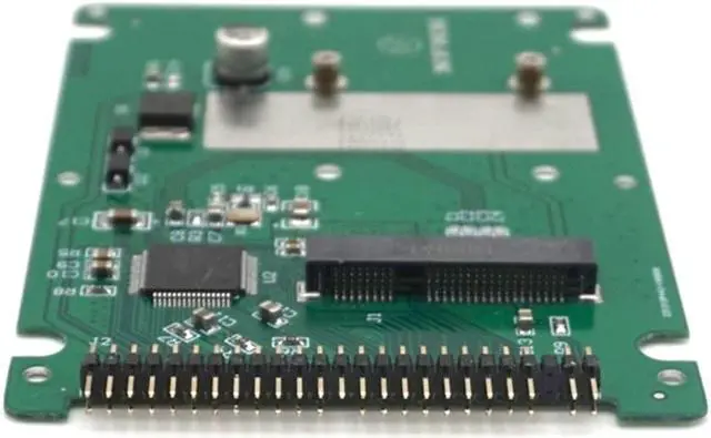 Alt view image 4 of 7 - Weastlinks mSATA to 2.5 Inch PATA IDE 44 Pin SSD Solid State Drive Enclosure Adapter Converter Card With Case 9.5mm