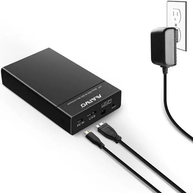 Alt view image 6 of 7 - Weastlinks Fast speed 2 Bay USB3.0 HDD Enclosure dual 2.5 Inch Hard Disk Drive Raid Enclosure Storage RAID0 RAID1 JBOD WIN8 Win10 MAC