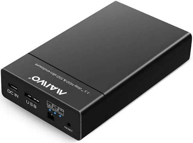 Alt view image 2 of 7 - Weastlinks Fast speed 2 Bay USB3.0 HDD Enclosure dual 2.5 Inch Hard Disk Drive Raid Enclosure Storage RAID0 RAID1 JBOD WIN8 Win10 MAC