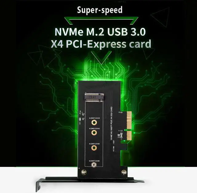 Alt view image 3 of 6 - Weastlinks M.2 PCIe Adapter M2 NGFF SSD NVME M Key SATA-based B Key to PCI-e 3.0 X4 X8 X16 2230-2280 size M.2 ssd Controller Converter Card