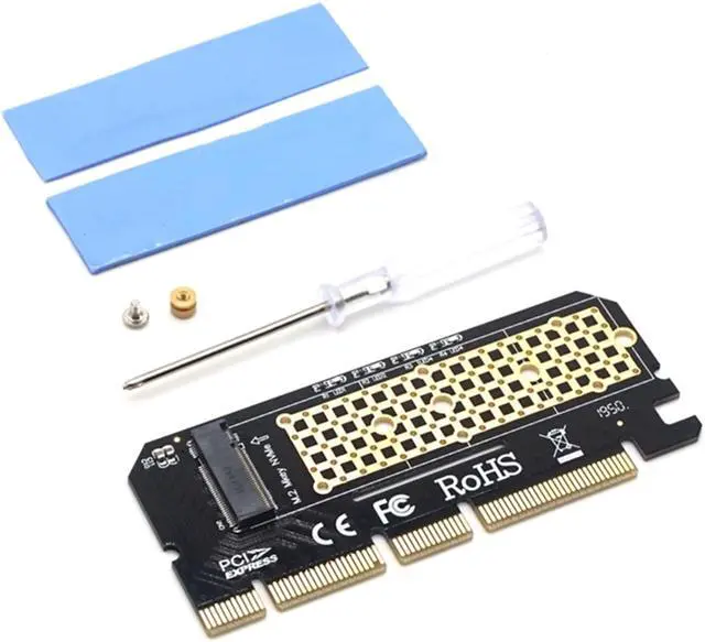 Alt view image 7 of 7 - Weastlinks M.2 SSD PCIE Adapter Aluminium Alloy Shell LED Expansion Card Computer Adapter Interface M.2 NVMe SSD NGFF To PCIE 3.0 X16 Riser