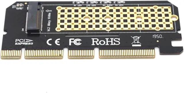 Main image of Weastlinks M.2 SSD PCIE Adapter Aluminium Alloy Shell LED Expansion Card Computer Adapter Interface M.2 NVMe SSD NGFF To PCIE 3.0 X16 Riser