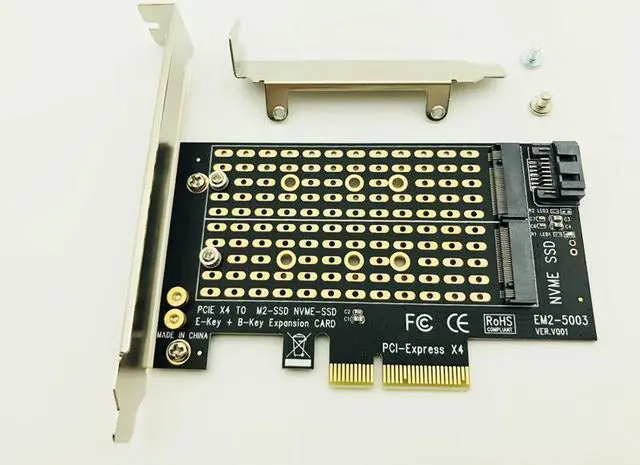 Alt view image 7 of 7 - Weastlinks PCIE to M2/M.2 Adapter SATA M.2 SSD PCIE Adapter NVME/M2 PCIE Adapter SSD M2 to SATA PCI-E Card M Key +B Key