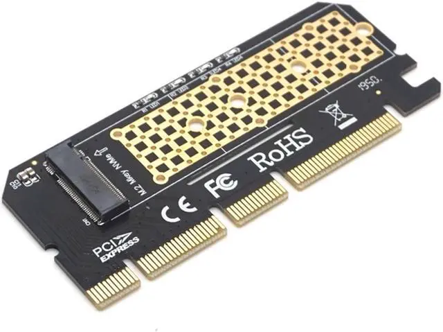 Alt view image 2 of 7 - Weastlinks M.2 SSD PCIE Adapter Aluminium Alloy Shell LED Expansion Card Computer Adapter Interface M.2 NVMe SSD NGFF To PCIE 3.0 X16 Riser