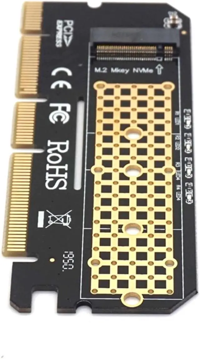 Alt view image 5 of 7 - Weastlinks M.2 SSD PCIE Adapter Aluminium Alloy Shell LED Expansion Card Computer Adapter Interface M.2 NVMe SSD NGFF To PCIE 3.0 X16 Riser