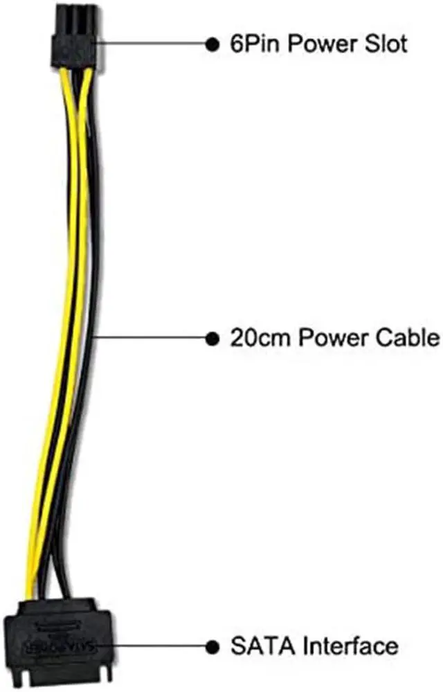 Alt view image 5 of 7 - Weastlinks 006C PCIe 1x to 16x Express Riser Card Graphic pci-e riser Extender 60cm USB 3.0 Cable SATA to 6Pin Power for BTC mining