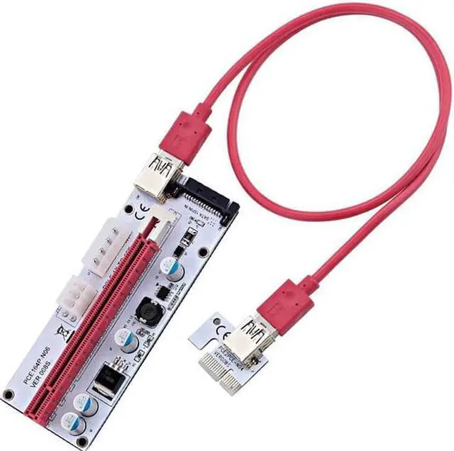 Alt view image 5 of 7 - Weastlinks 6PCS 008S 3 In 1 PCIe PCI-E PCI Express Riser Card 1x To 16x USB 3.0 Data Cable For Bitcoin Mining BTC Graphics Card