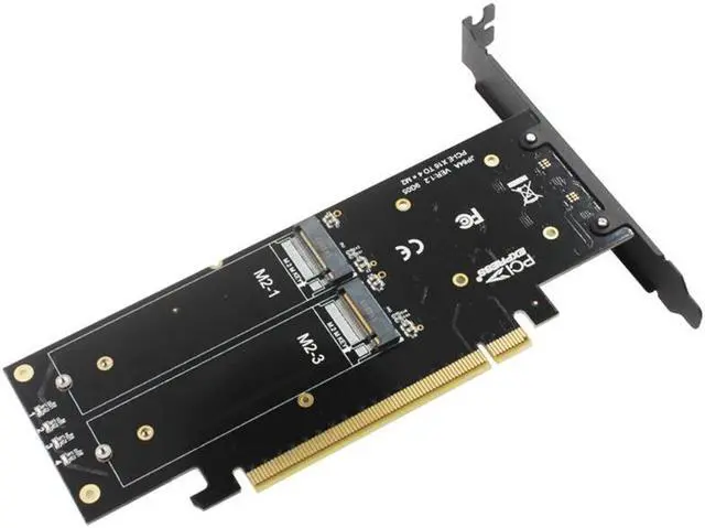 Alt view image 3 of 6 - Weastlinks M.2 X16 TO 4X NVME PCIE3.0 GEN3 X16 TO 4*NVME RAID CARD PCI-E VROC CARD RAID Hyper M.2X16 M2X16 4X X4 NVME*4 RAID