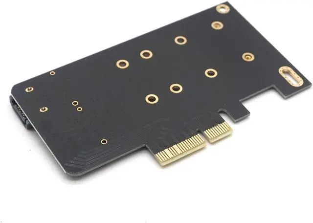 Alt view image 4 of 7 - Weastlinks Dual M.2 PCIe Adapter M2 SSD NVME M Key SATA-based B Key to PCI-e 3.0 x 4 Controller Converter Card Support 2280 2260 2242 2230