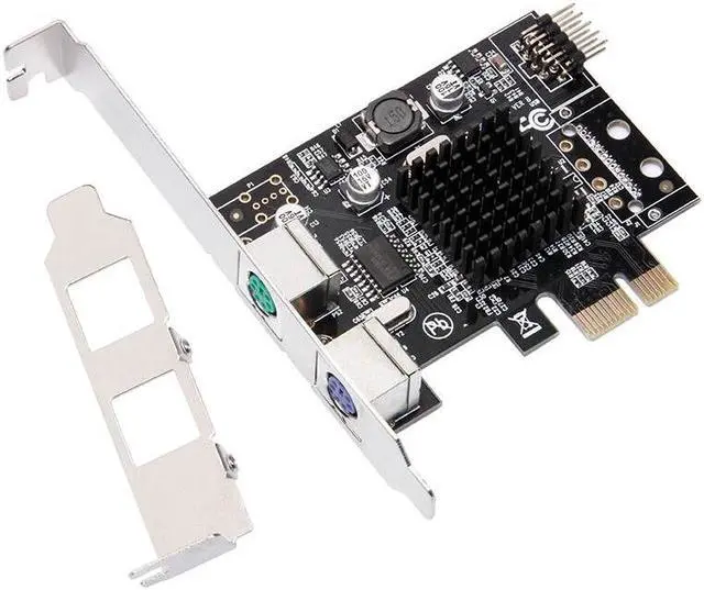 Alt view image 2 of 6 - Weastlinks PCIE to 2xPS2 PS/2 Port For PC Keyboard Mouse Adapter Card