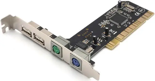 Alt view image 2 of 7 - Weastlinks 2 Ports PS2 PS/2 PCI Card+2 Ports USB2.0 PCI to PS2 Card With 2 Ports USB