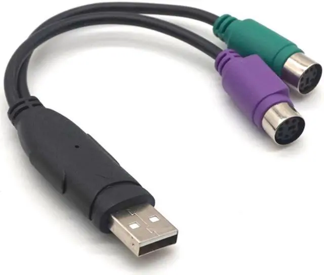 Alt view image 2 of 7 - Weastlinks USB to Dual PS/2 Cable USB Male to Female PS/2 Adapter Converter Extension Cord for Keyboard Mouse Scanning Gun PS2 to USB Wire