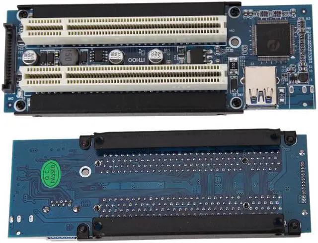 Alt view image 4 of 7 - Weastlinks Desktop PCI-Express PCI-e to PCI Adapter Card PCIe to Dual Pci Slot Expansion Card USB 3.0 Add on Cards Convertor