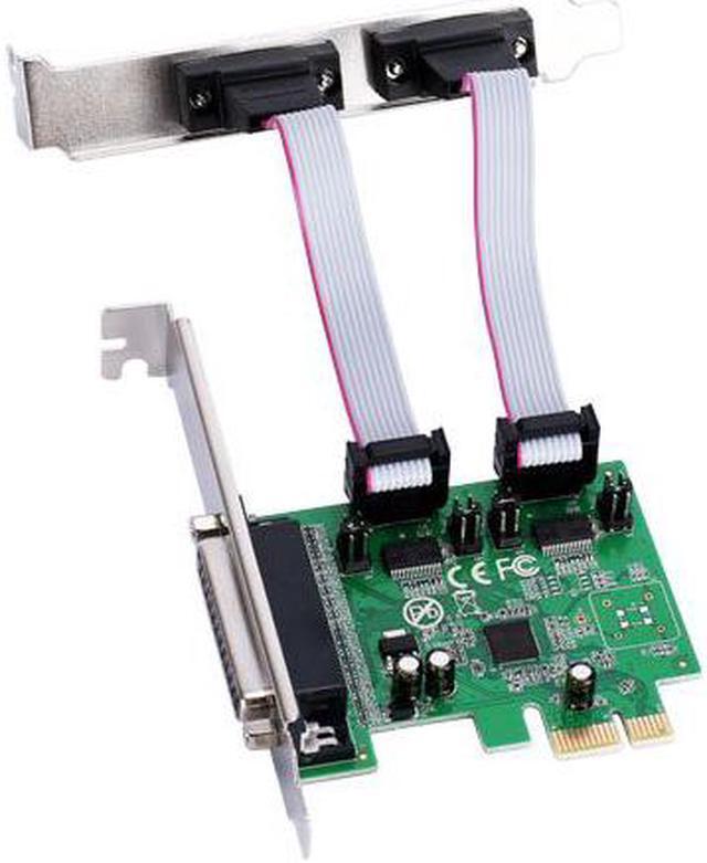 Alt view image 4 of 5 - Weastlinks PCIe Combo 2 Serial + 1 Parallel IEEE 1284 Controller card PCI express to RS232 com + printer LPT port adapter Moschip win10