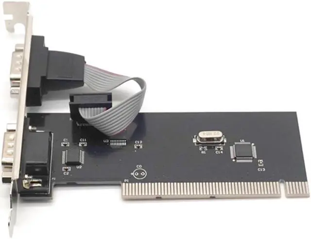 Alt view image 2 of 7 - Weastlinks PCI 2 Port Serial Expansion Card PCI to Industrial DB9 COM RS232 Converter Adapter Controller for Desktop PC with Low Bracket