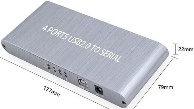 Alt view image 7 of 7 - Weastlinks 4 Port USB2.0 to Serial RS232 DB9 Splitter 4 com to usb2.0 RS-232 cable