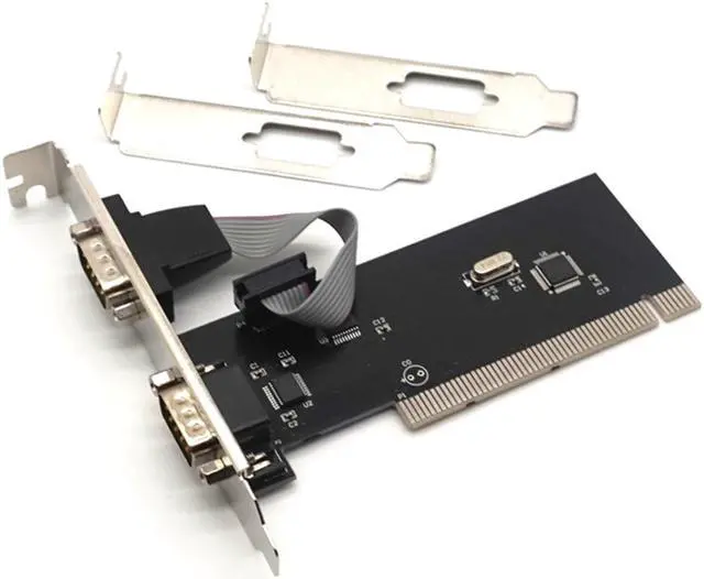 Alt view image 7 of 7 - Weastlinks PCI 2 Port Serial Expansion Card PCI to Industrial DB9 COM RS232 Converter Adapter Controller for Desktop PC with Low Bracket