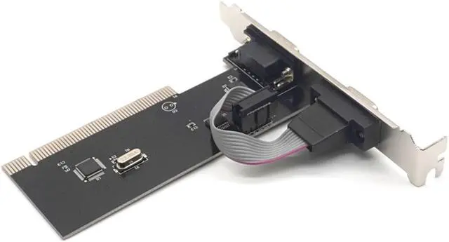 Alt view image 3 of 7 - Weastlinks PCI 2 Port Serial Expansion Card PCI to Industrial DB9 COM RS232 Converter Adapter Controller for Desktop PC with Low Bracket