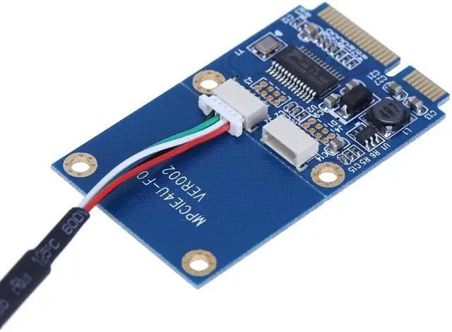 Alt view image 5 of 7 - Weastlinks Mini PCI-E PCI Express to Dual USB Adapter mPCIe to 5 Pin 2 Port USB2.0 Converter for Full/half Height Mini Card/USB flash disk
