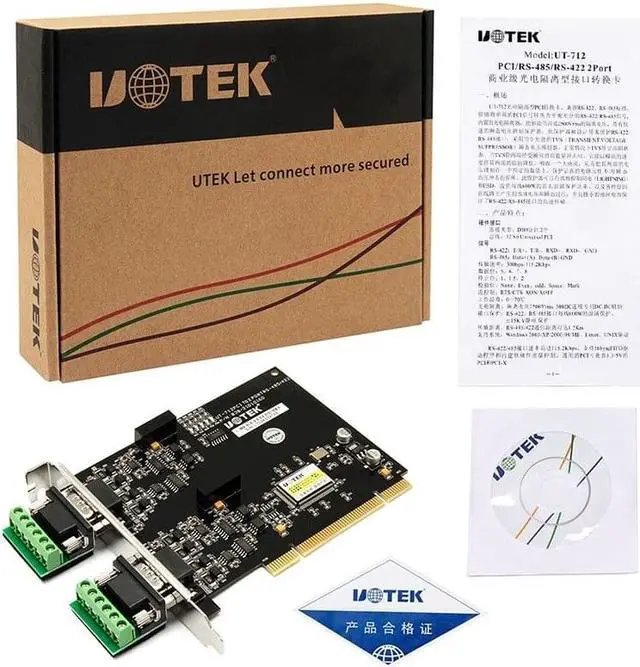 Alt view image 6 of 8 - Weastlinks 2-Ports PCI to RS485/422 Multi-Serial Port Card with 2.5KV isolation protection 2 Port RS485 RS422 COM Serial Port UT-712