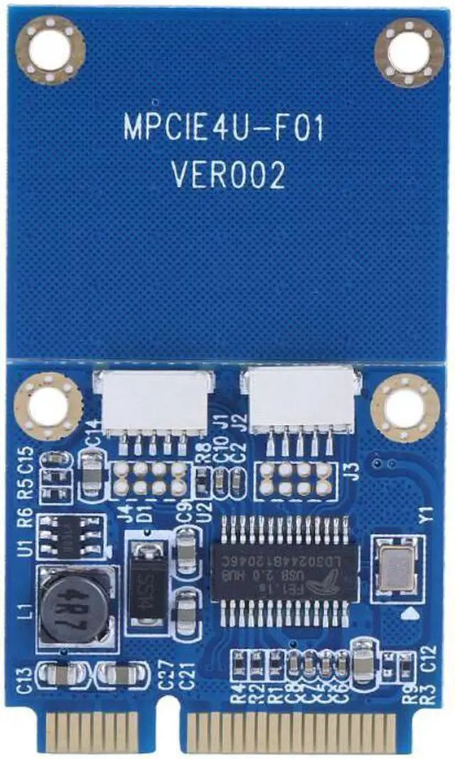 Alt view image 3 of 7 - Weastlinks Mini PCI-E PCI Express to Dual USB Adapter mPCIe to 5 Pin 2 Port USB2.0 Converter for Full/half Height Mini Card/USB flash disk