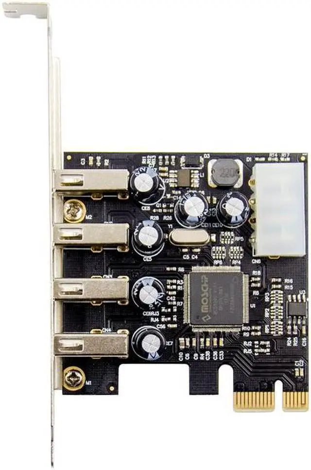 Alt view image 2 of 4 - Weastlinks PCI-E to 4 Ports USB 2.0 Converter card PCIE USB2.0 Adapter Card MCS9990 Chipset