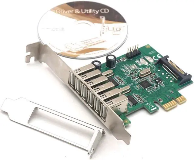Alt view image 7 of 7 - Weastlinks 6 Ports USB 2.0 PCIE HUB CARD Renesas usb expansion USB 2.0 PCI-Express card (6 external Ports and 2 internal Ports)