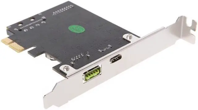 Alt view image 5 of 7 - Weastlinks PCI-e To USB3.1 Type-C Riser Card PCIe to USB-C 2.4A Fast Charger with 19PIN Front USB Miner Expansion Adapter 5G PCI-Express